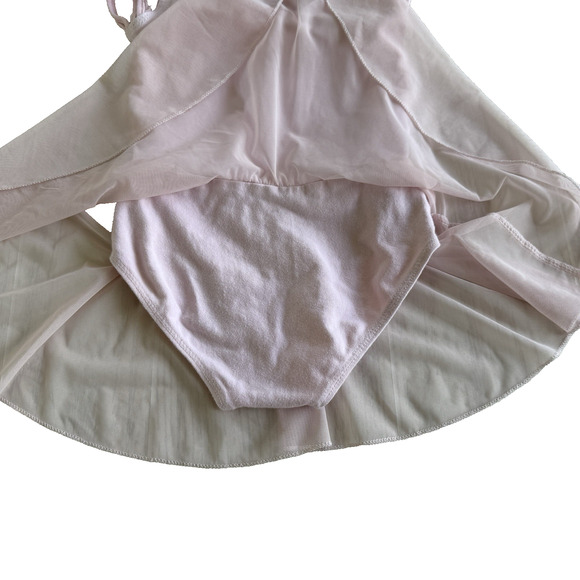 Toddler Girl Pink Ballerina Gymnastics One Piece – Size 110 (2-3 Years) - Picture 2 of 7